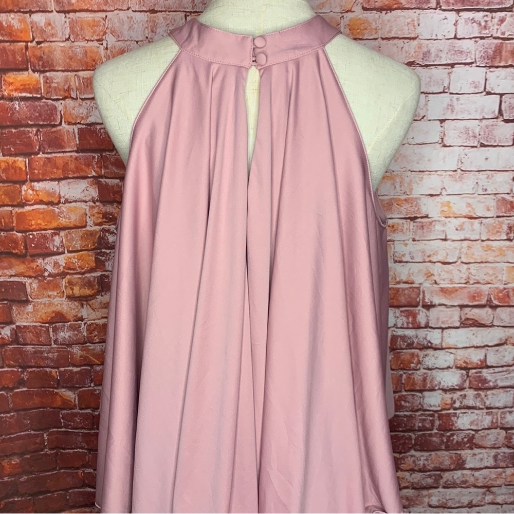 Koh Koh Dusty Rose Sleeveless Halter Maxi Dress - Picture 10 of 16